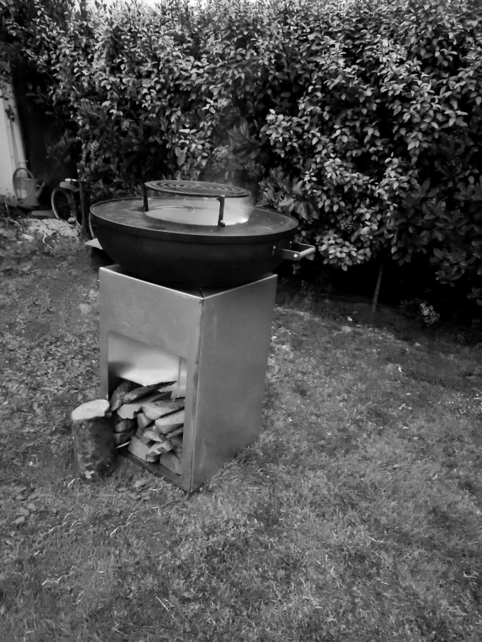 brasero à bois sur mesure réalisé par ATM17
